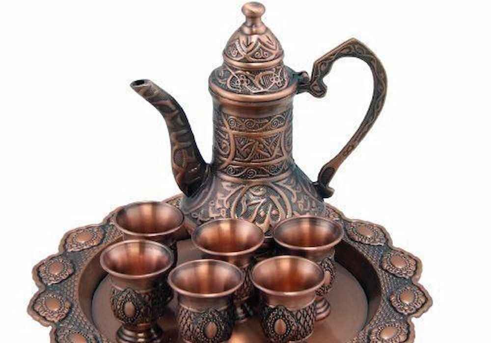 سرویس پذیرایی مسی چکشی انتخابی خاص برای پذیرایی سنتی و مدرن